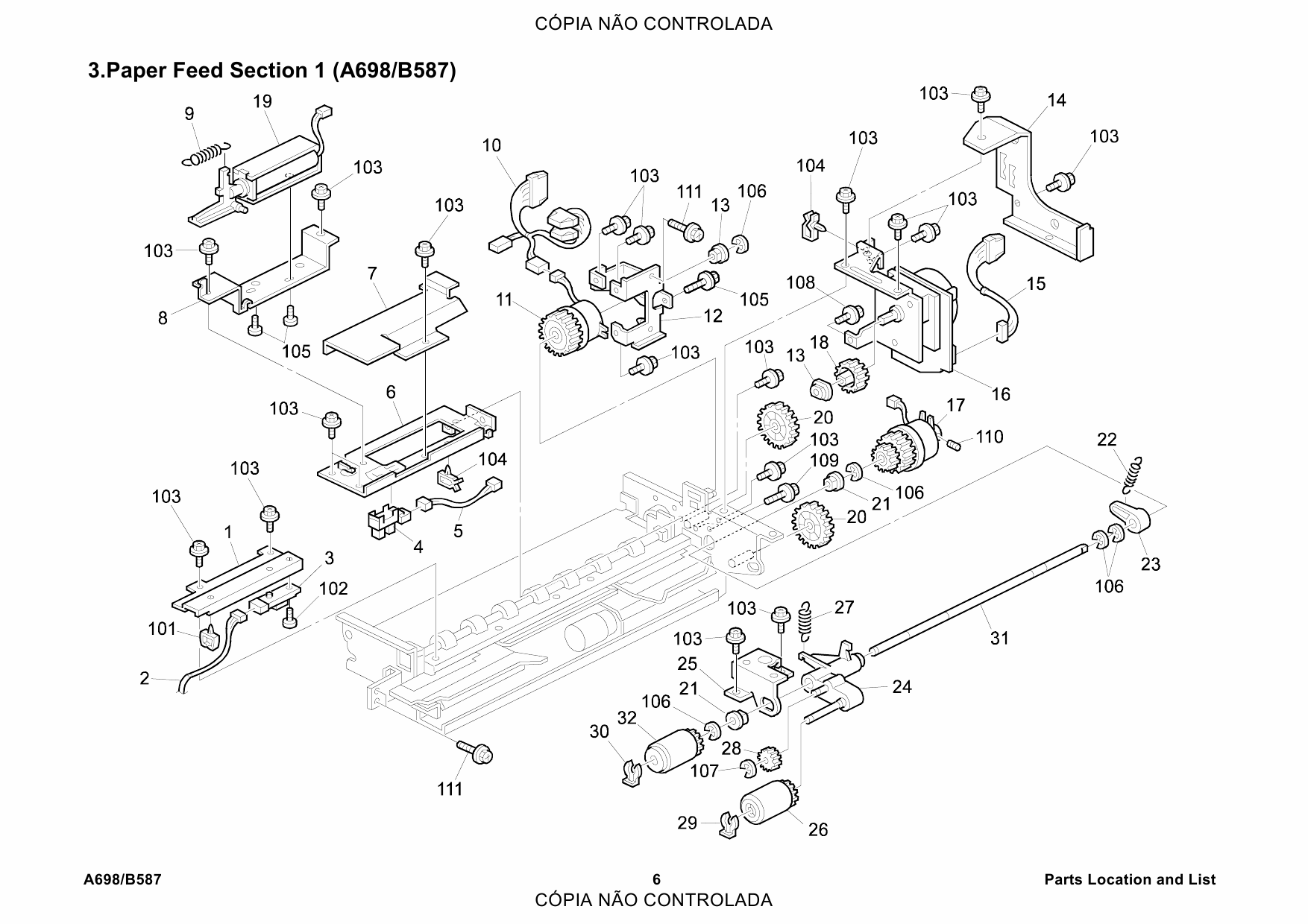 RICOH Options A698 A587 LARGE-CAPACITY-TRAY Parts Catalog PDF download-3